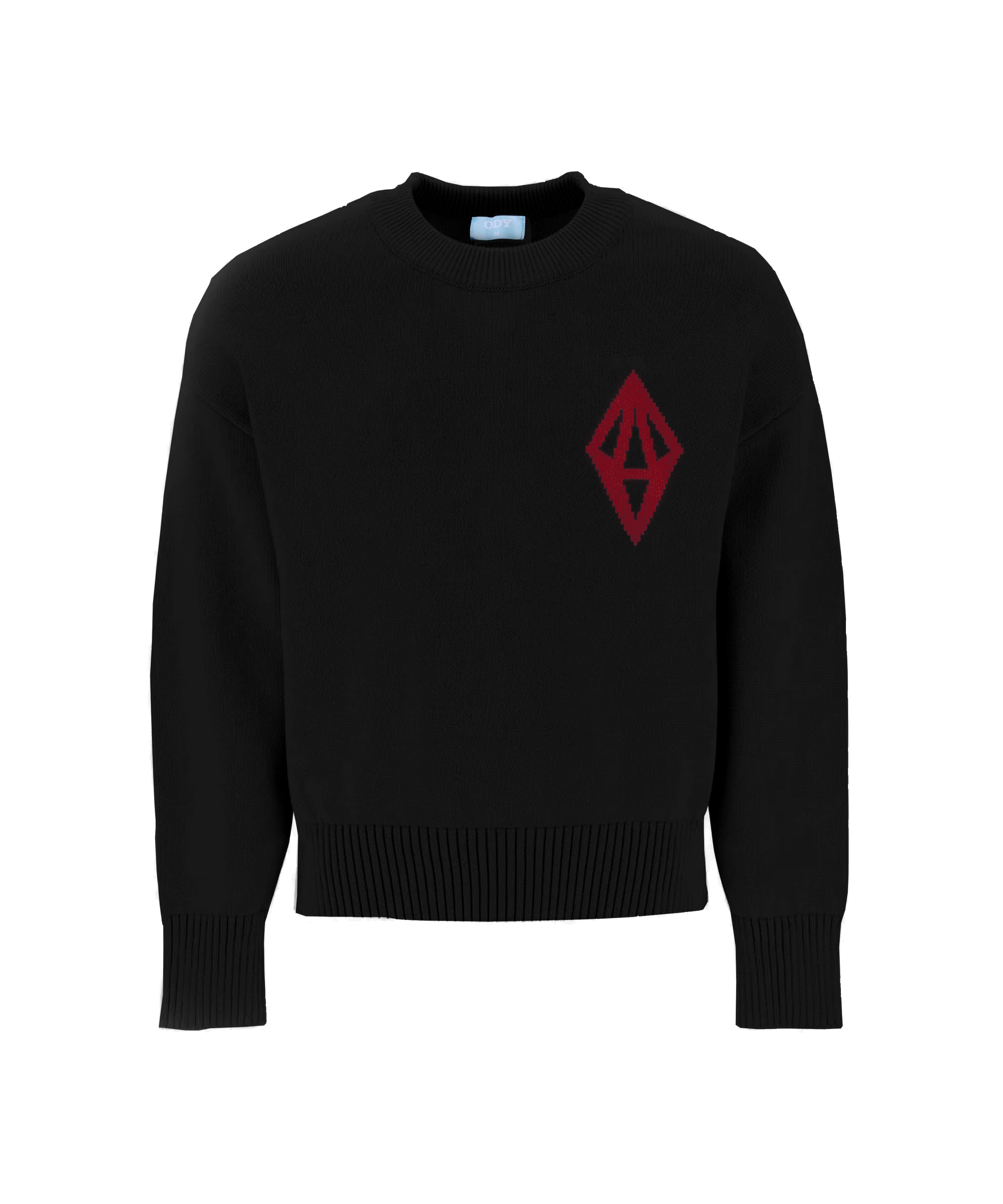 ODY KNIT SWEATER 800GSM - BLACK RED – ODY OUT OF THIS WORLD