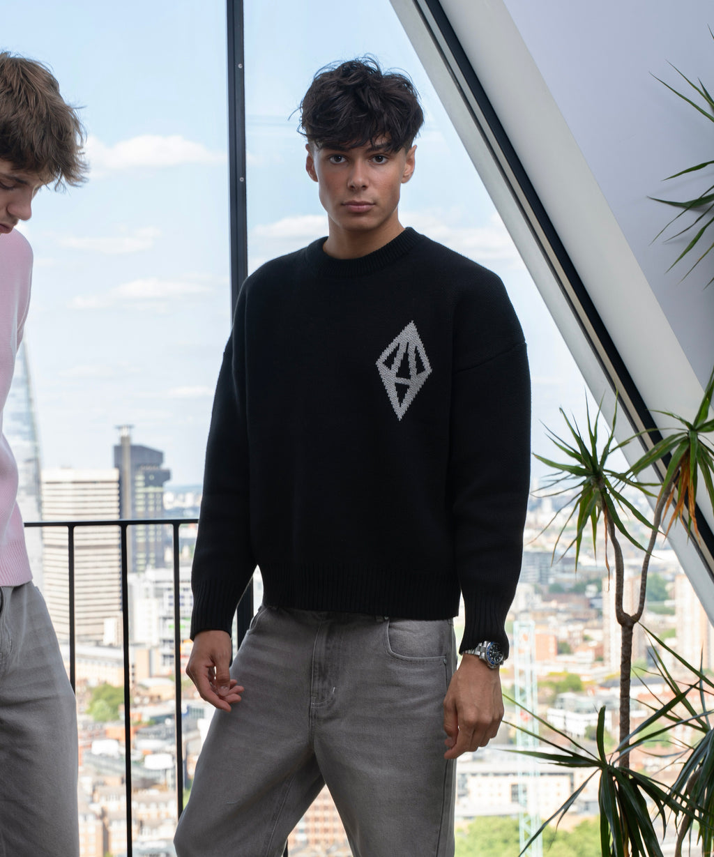 ODY KNIT SWEATER 800GSM - BLACK