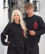 ODY KNIT SWEATER 800GSM - BLACK RED