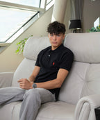 ODY POLO - BLACK RED