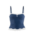 CRYSTAL CAMI TOP - NAVY