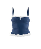 CRYSTAL CAMI TOP - NAVY