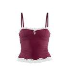 CRYSTAL CAMI TOP - BURGUNDY