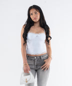 CRYSTAL CAMI TOP - WHITE