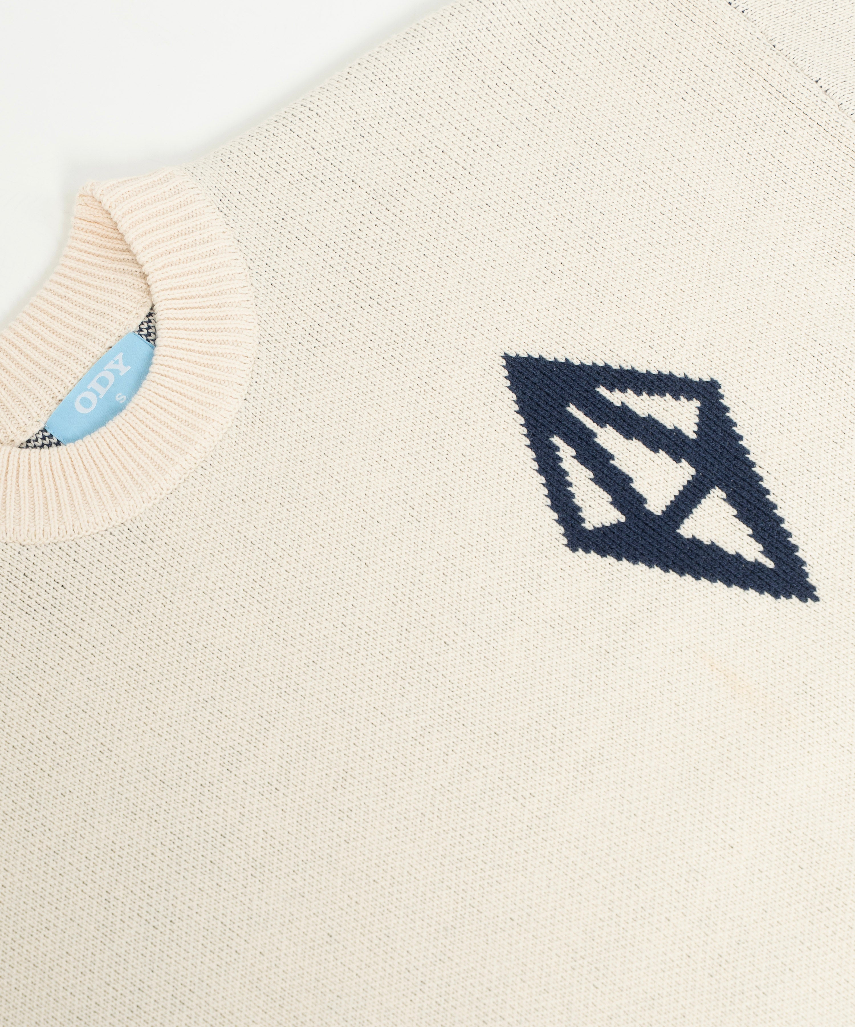 ODY KNIT SWEATER 800GSM - CREAM NAVY