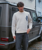 ODY KNIT SWEATER 800GSM - CREAM NAVY