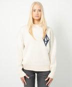 ODY KNIT SWEATER 800GSM - CREAM NAVY