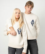 ODY KNIT SWEATER 800GSM - CREAM NAVY