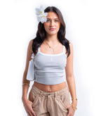 CRYSTAL TANK TOP - GREY - ODY OUT OF THIS WORLD