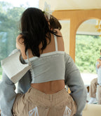 CRYSTAL TANK TOP - GREY - ODY OUT OF THIS WORLD