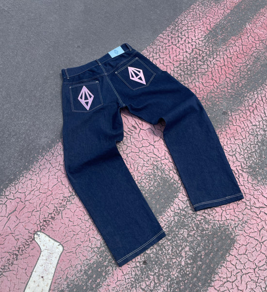 DOUBLE CRYSTAL JEANS - PINK