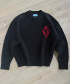 ODY KNIT SWEATER 800GSM - BLACK RED