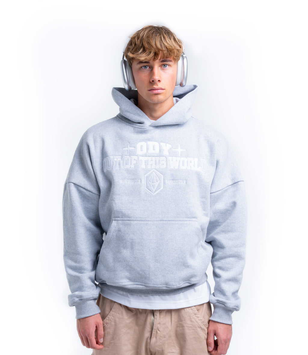 PENTHOUSE HOODIE - STONE GREY - ODY OUT OF THIS WORLD