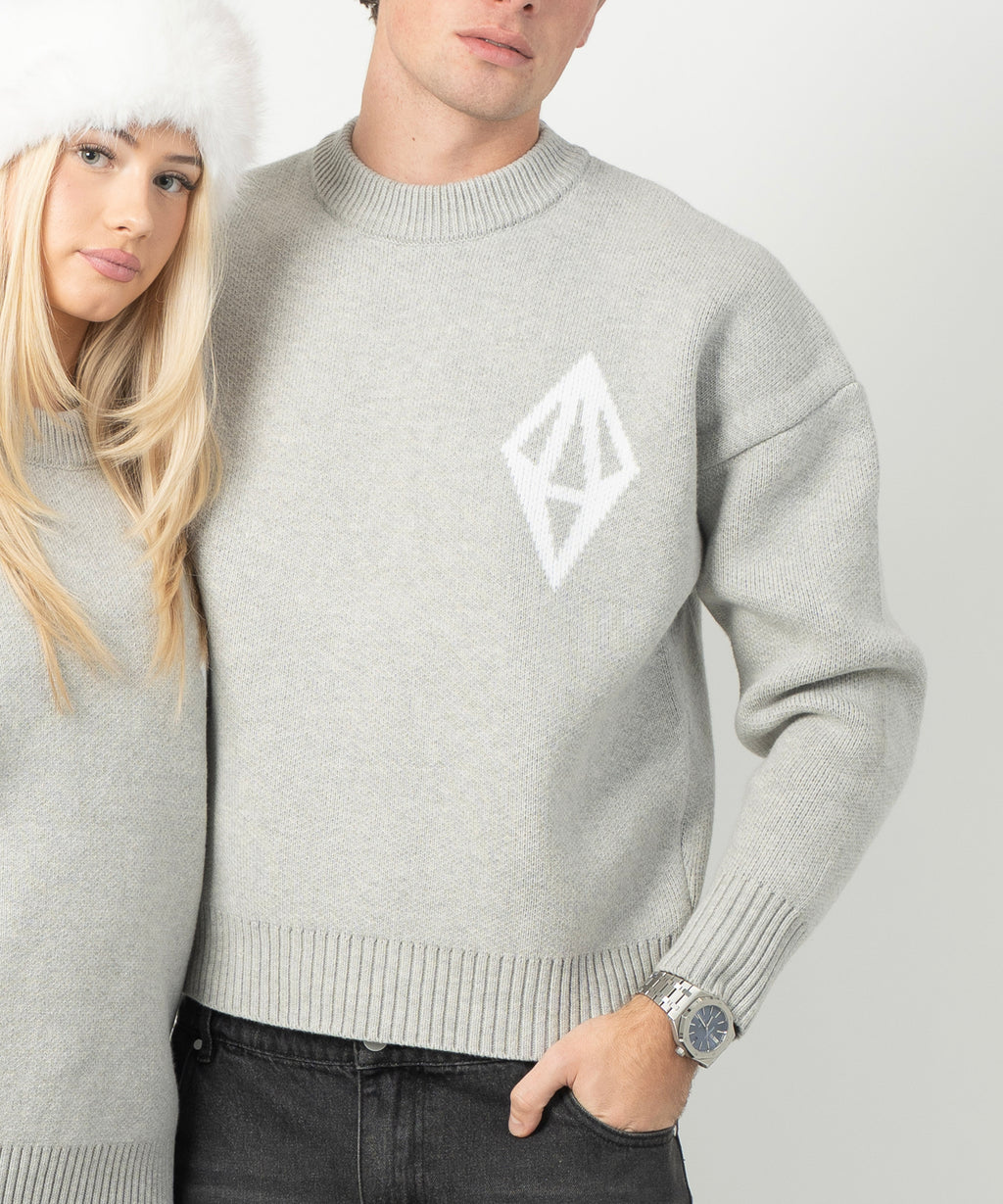 ODY KNIT SWEATER 800GSM - GREY - ODY OUT OF THIS WORLD