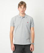ODY POLO - GREY RED