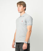 ODY POLO - GREY RED