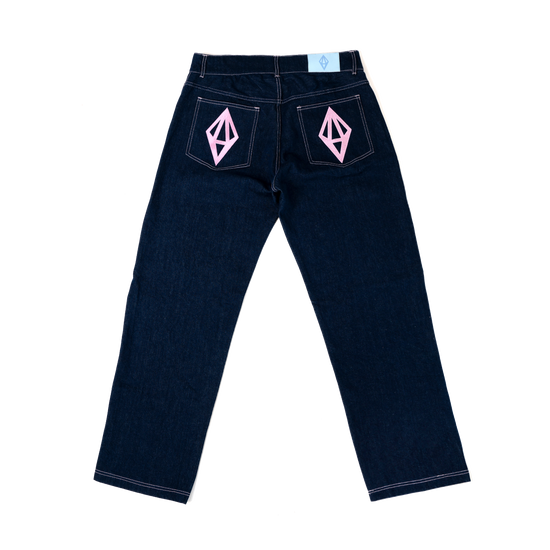 DOUBLE CRYSTAL JEANS - PINK