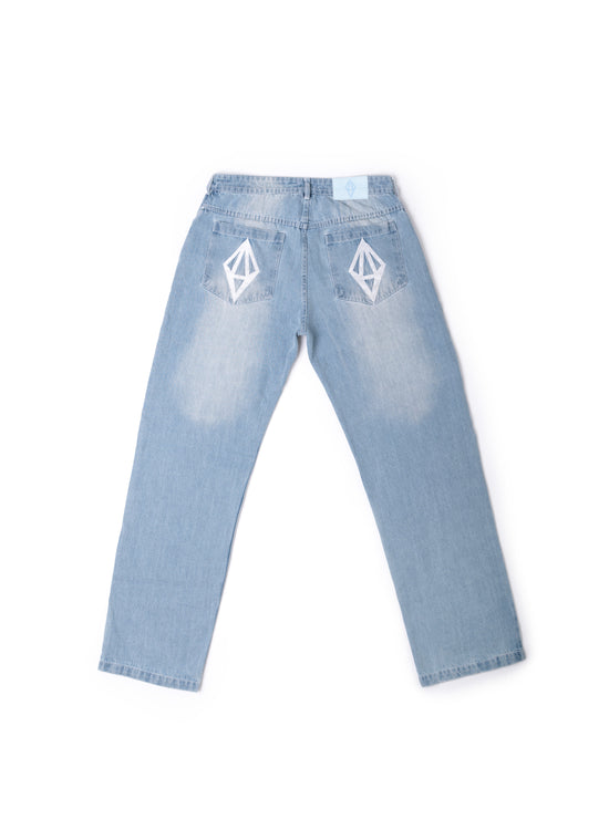 DOUBLE CRYSTAL JEANS -  LIGHT WASH