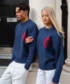 ODY KNIT SWEATER 800GSM - NAVY RED - ODY OUT OF THIS WORLD