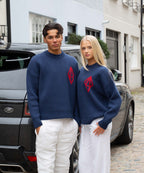 ODY KNIT SWEATER 800GSM - NAVY RED - ODY OUT OF THIS WORLD