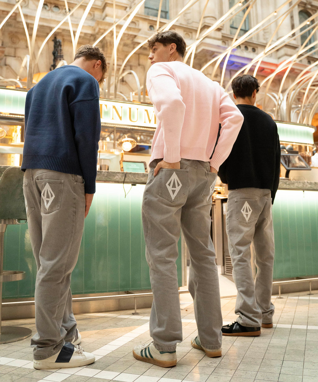 ODY CRYSTAL JEANS - GREY