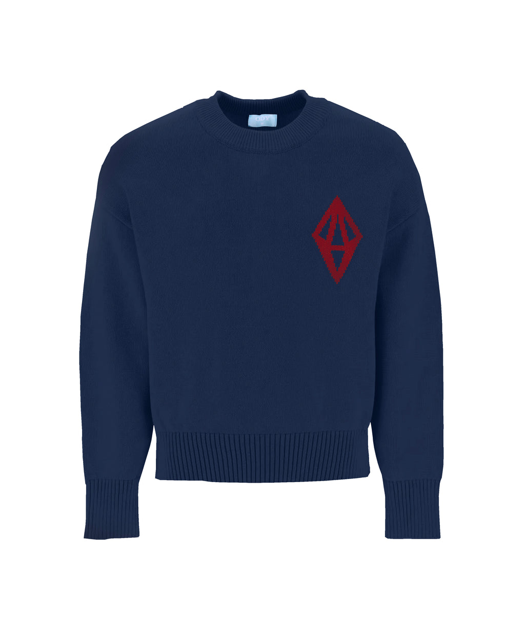 ODY KNIT SWEATER 800GSM - NAVY RED - ODY OUT OF THIS WORLD