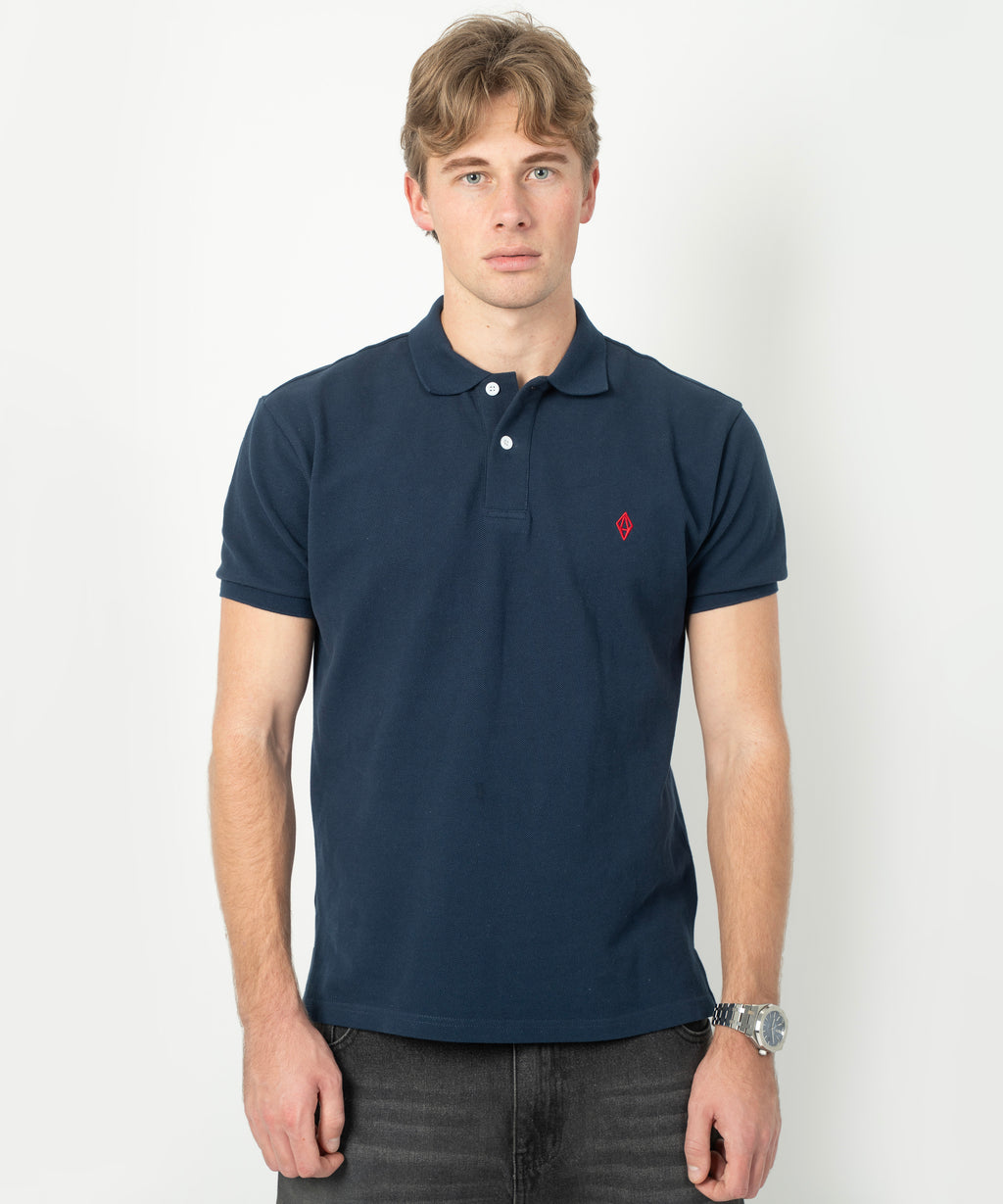 ODY POLO - NAVY RED