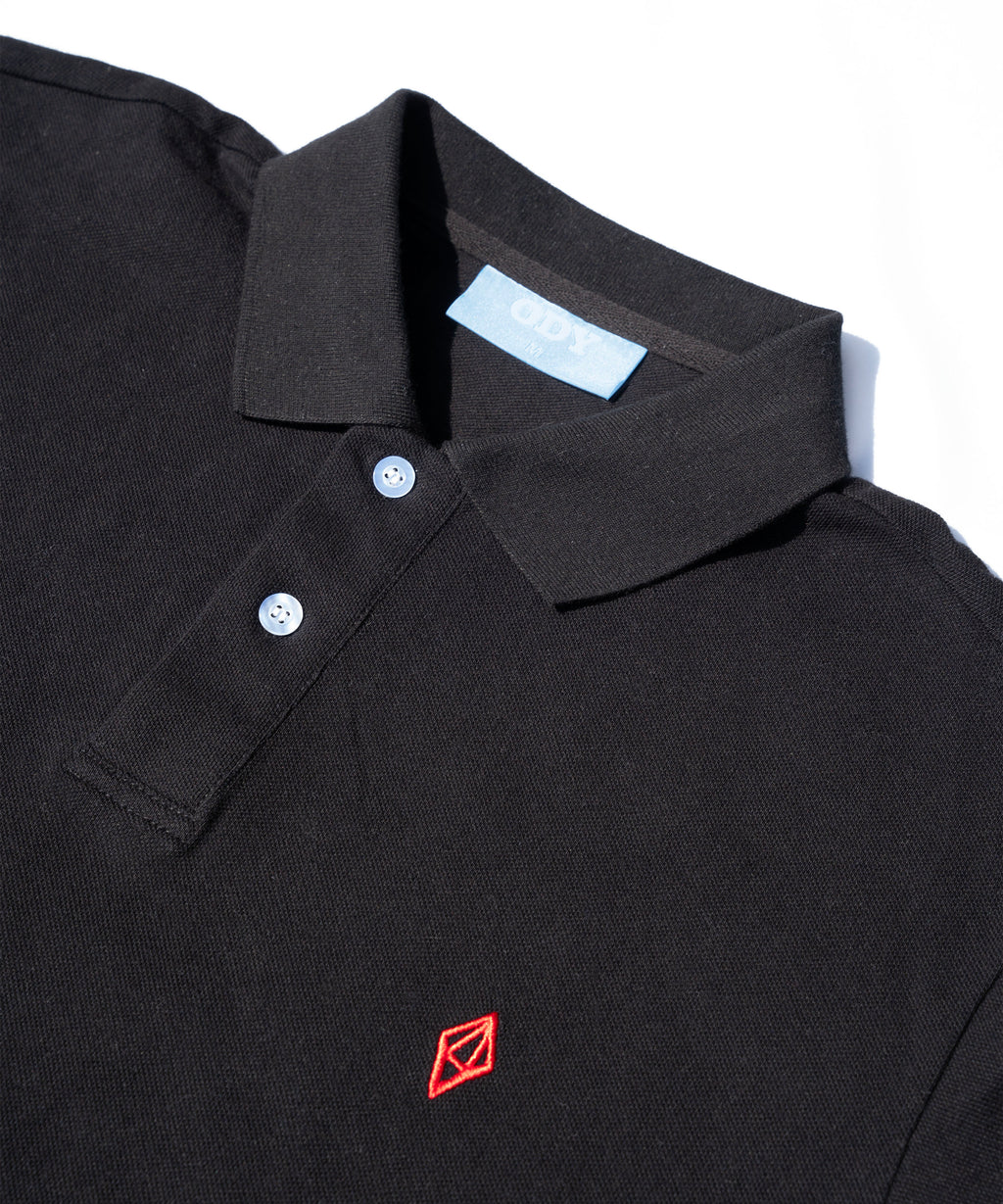 ODY POLO - BLACK RED