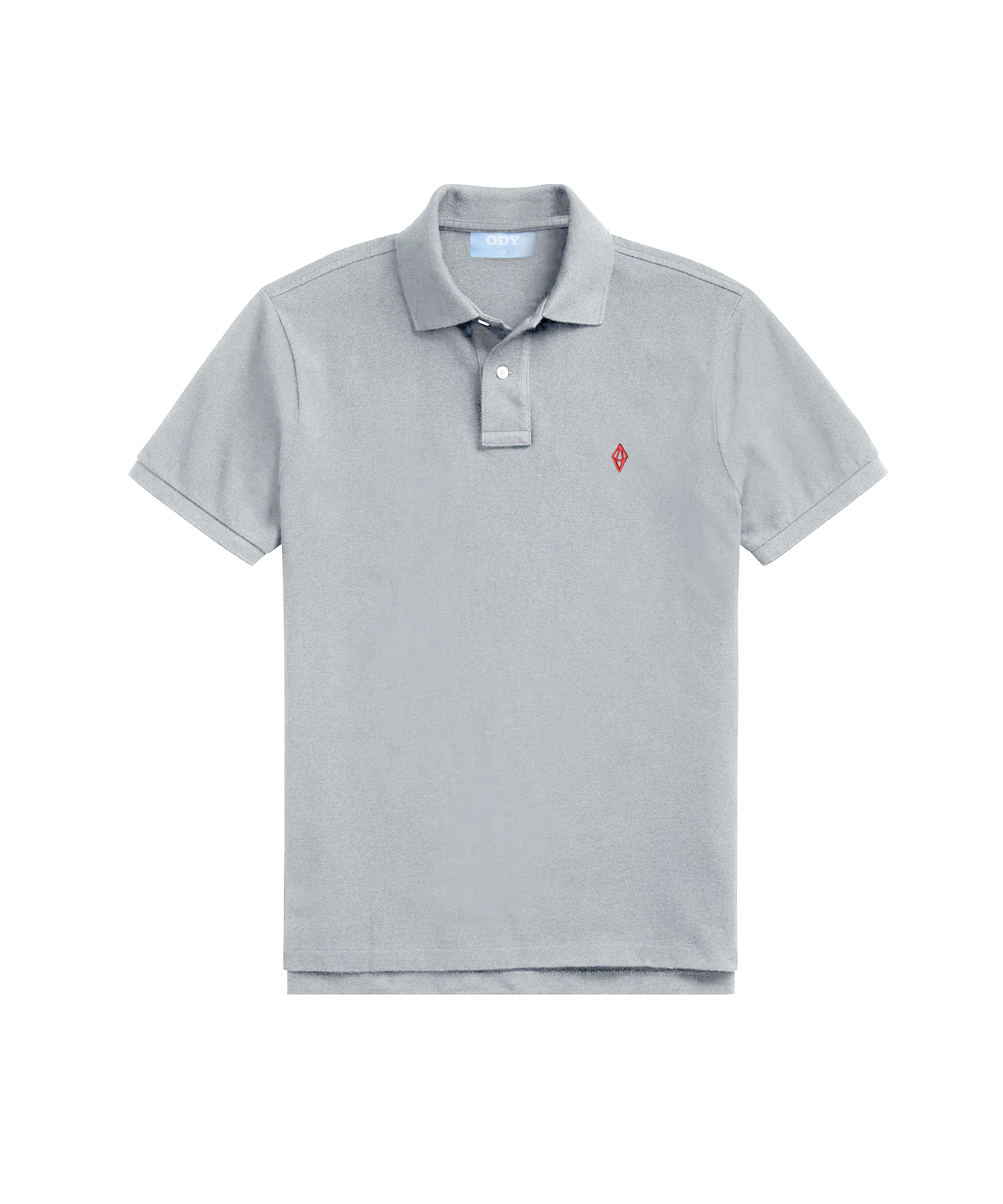 ODY POLO - GREY RED