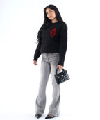 ODY KNIT SWEATER 800GSM - BLACK RED