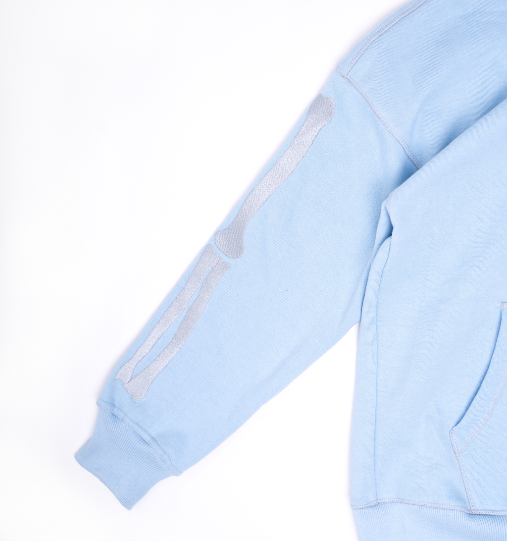CRYSTAL SKELETON FULL ZIP - BABY BLUE - ODY OUT OF THIS WORLD