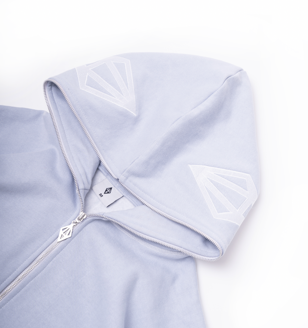 CRYSTAL SKELETON FULL ZIP - GREY - ODY OUT OF THIS WORLD
