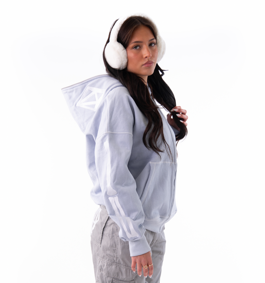 CRYSTAL SKELETON FULL ZIP - GREY - ODY OUT OF THIS WORLD