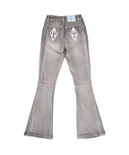 ODY FLARED JEANS - GREY