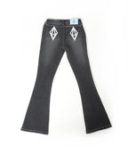 ODY LOW RISE FLARE JEANS - BLACK